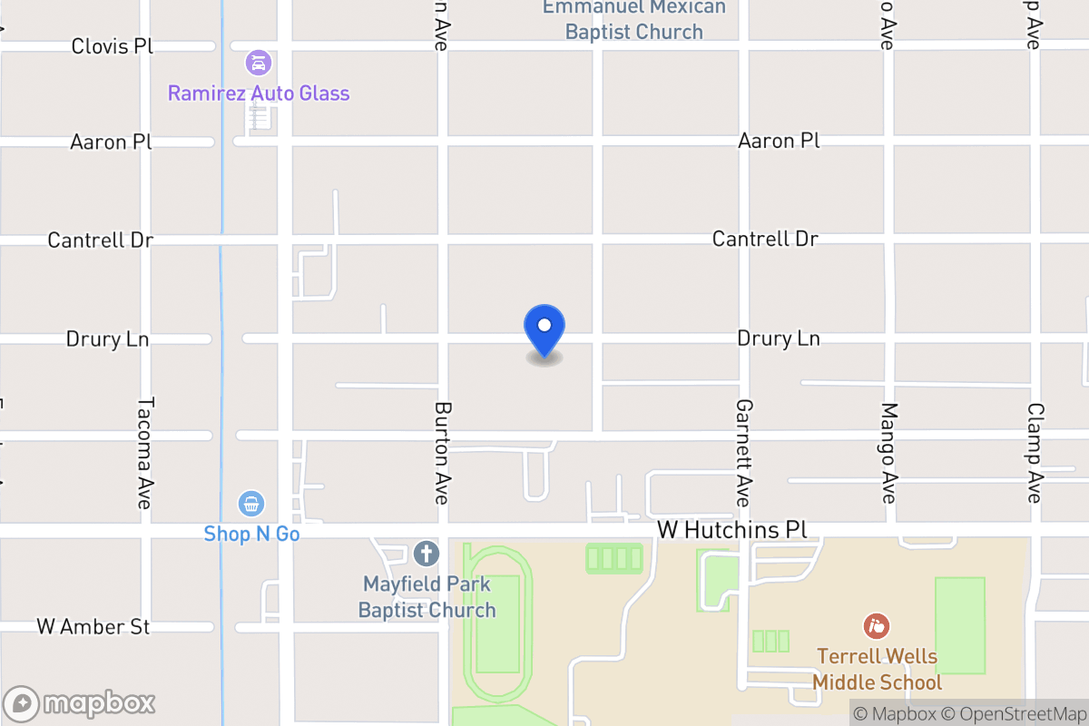 Map of 614  Drury Ln