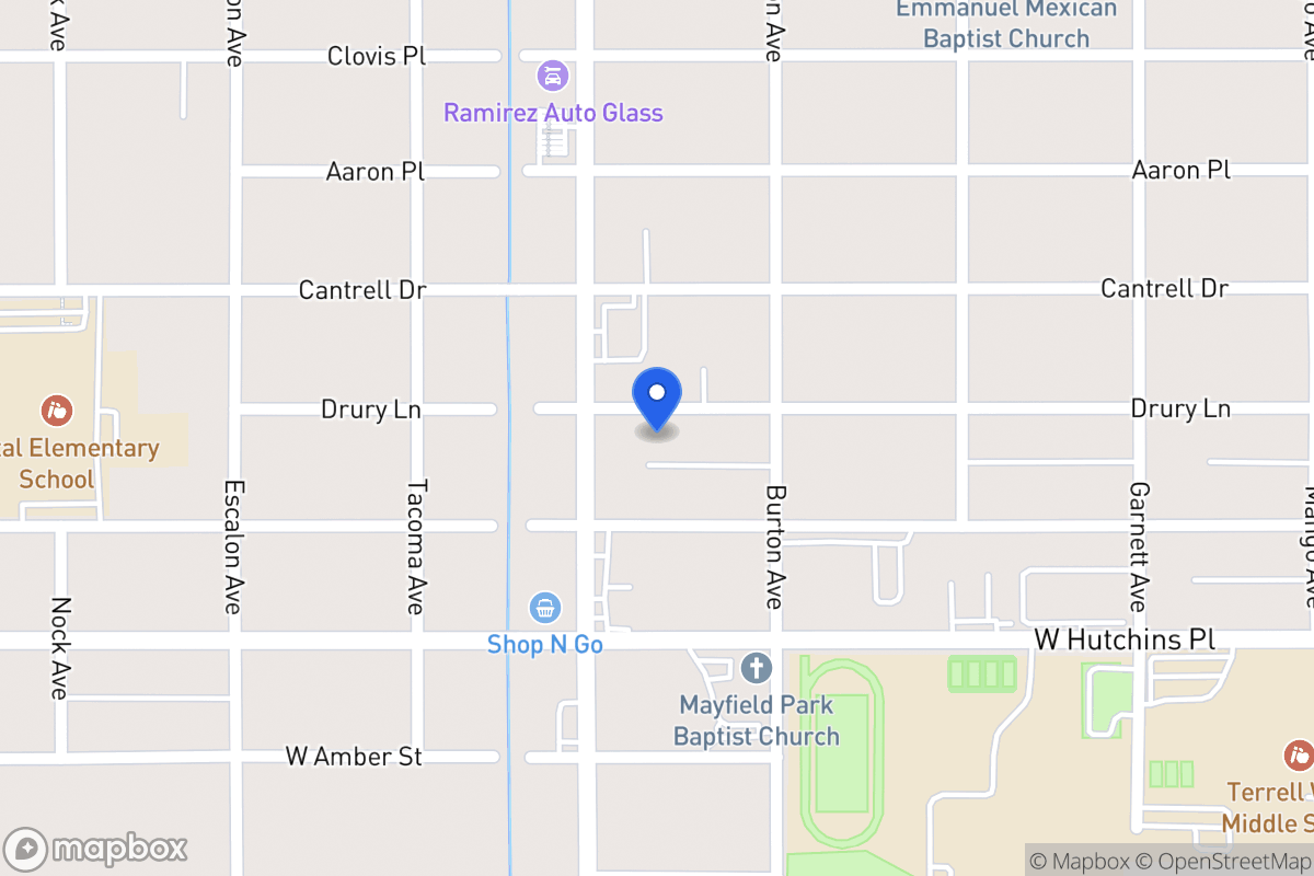 Map of 726  Drury Ln