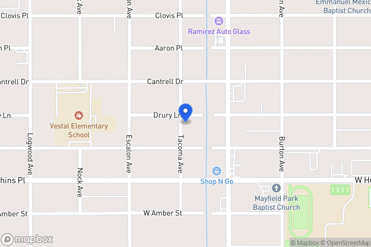 Map of 834  Drury Ln