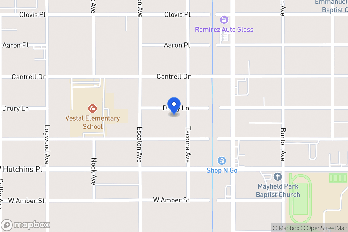 Map of 910  Drury Ln