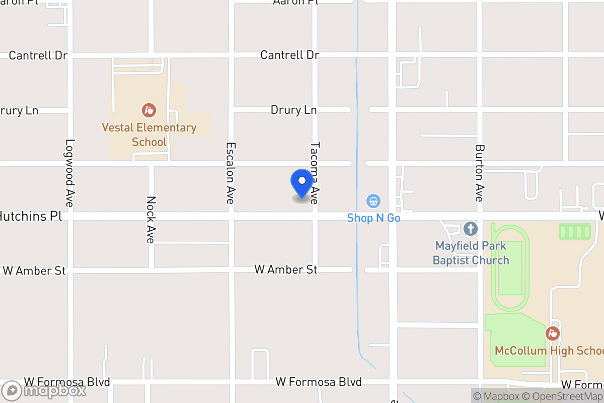 Map of 903 W Hutchins Pl