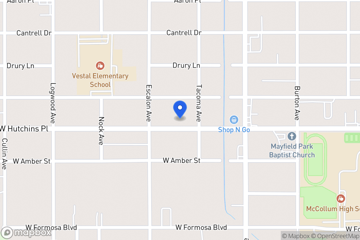 Map of 915 W Hutchins Pl