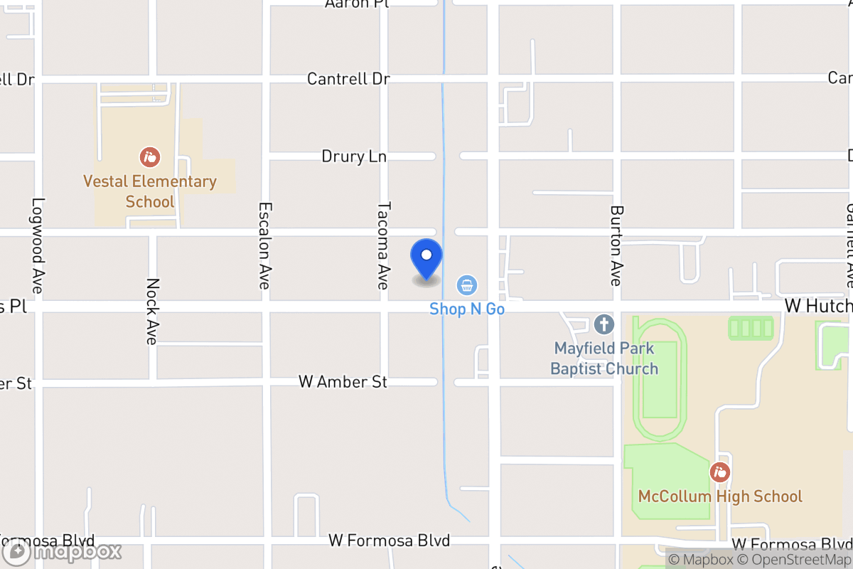Map of 823 W Hutchins Pl