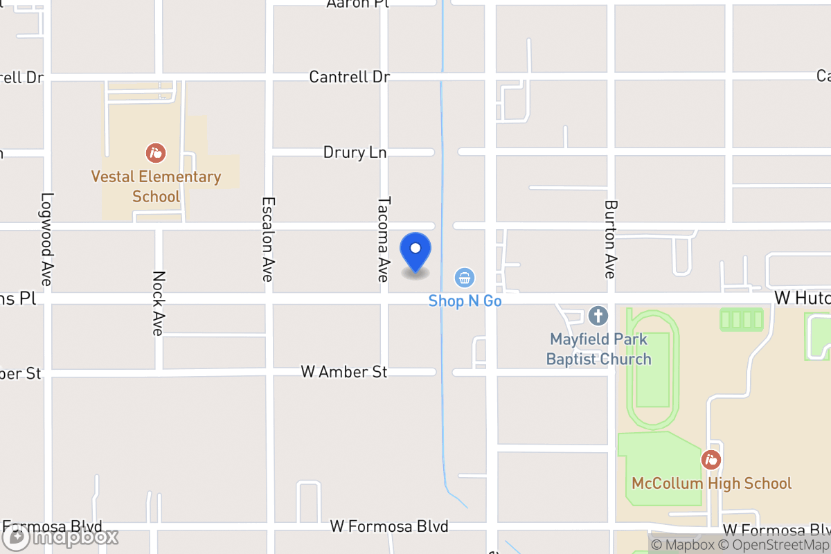 Map of 827 W Hutchins Pl