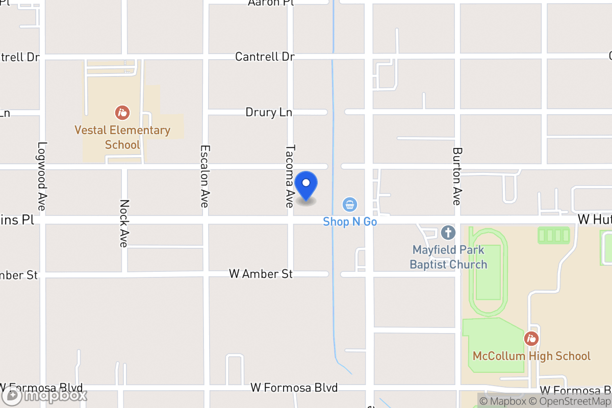 Map of 829 W Hutchins Pl