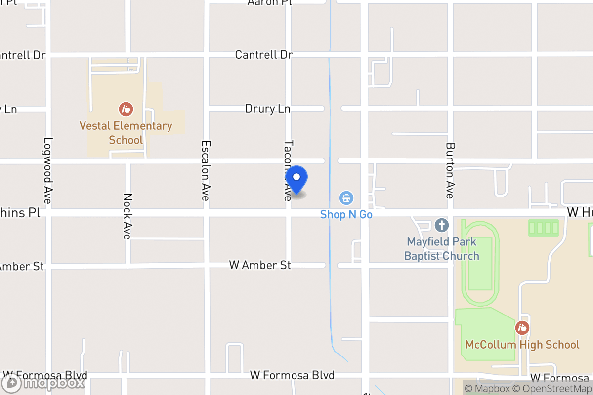 Map of 833 W Hutchins Pl