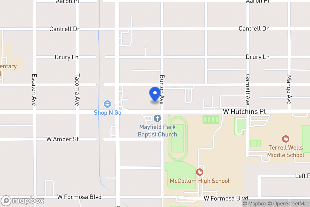Map of 703 W Hutchins Pl