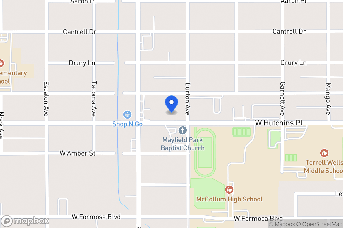 Map of 715 W Hutchins Pl