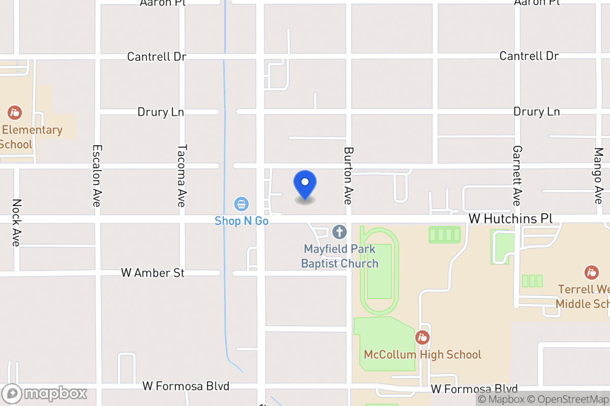 Map of 719 W Hutchins Pl