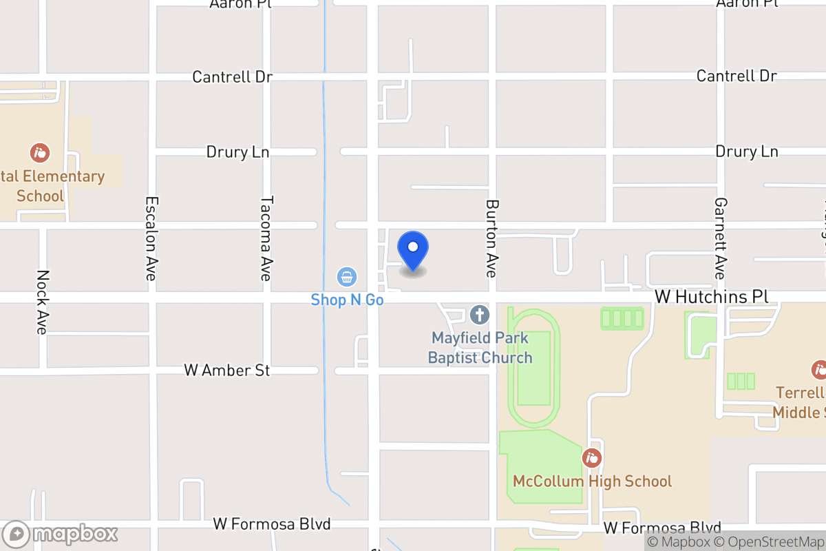 Map of 729 W Hutchins Pl