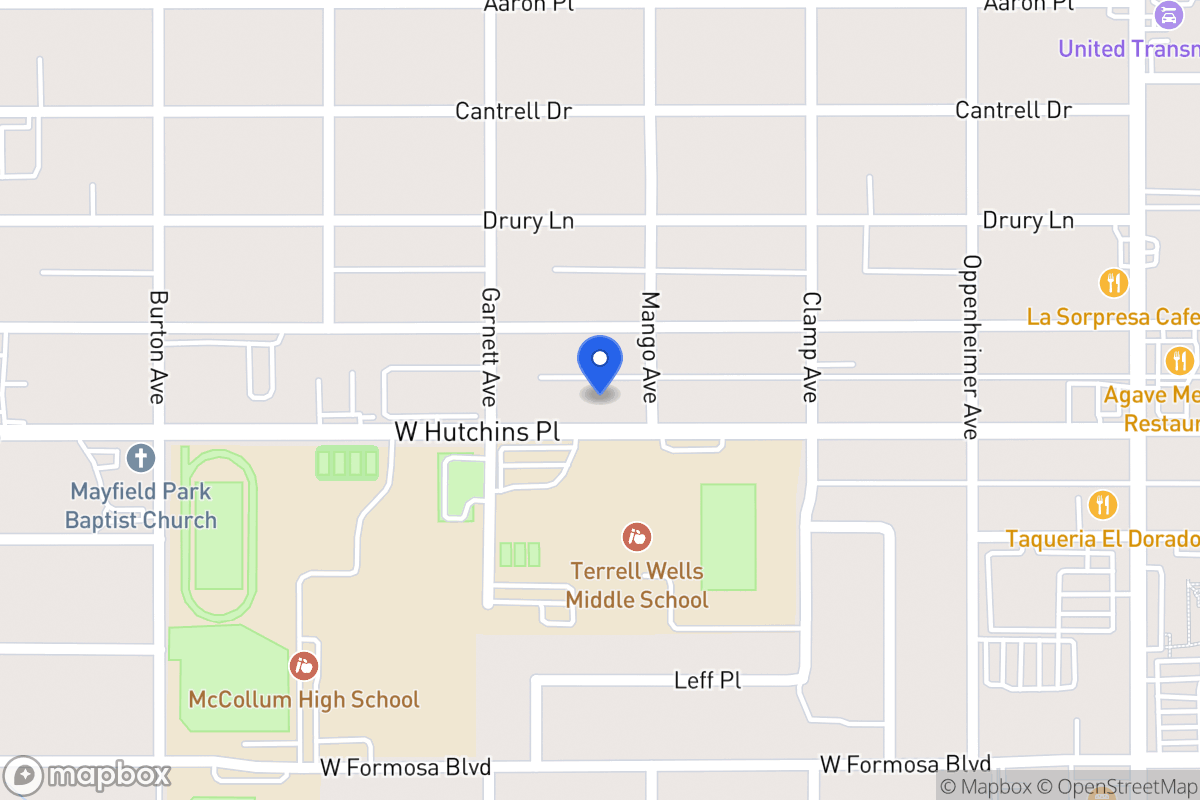 Map of 411 W Hutchins Pl