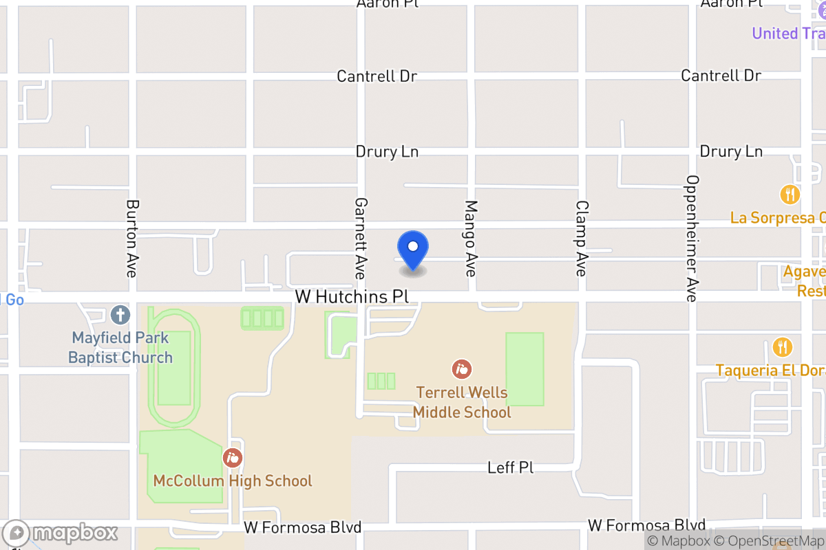 Map of 419 W Hutchins Pl