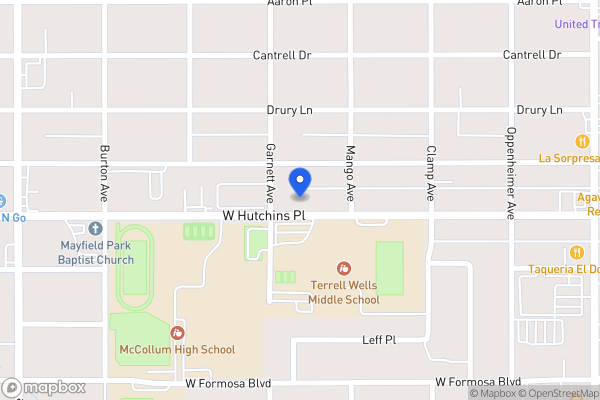 Map of 423 W Hutchins Pl