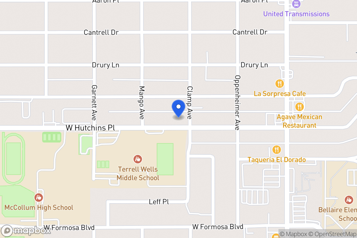 Map of 309 W Hutchins Pl