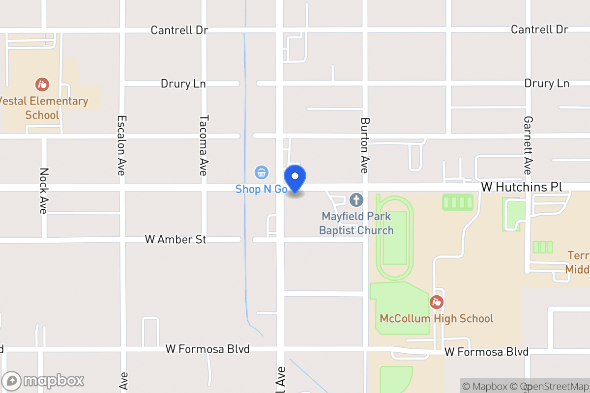 Map of 3202  Commercial Ave