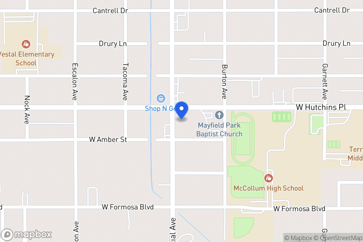 Map of 3206  Commercial Ave