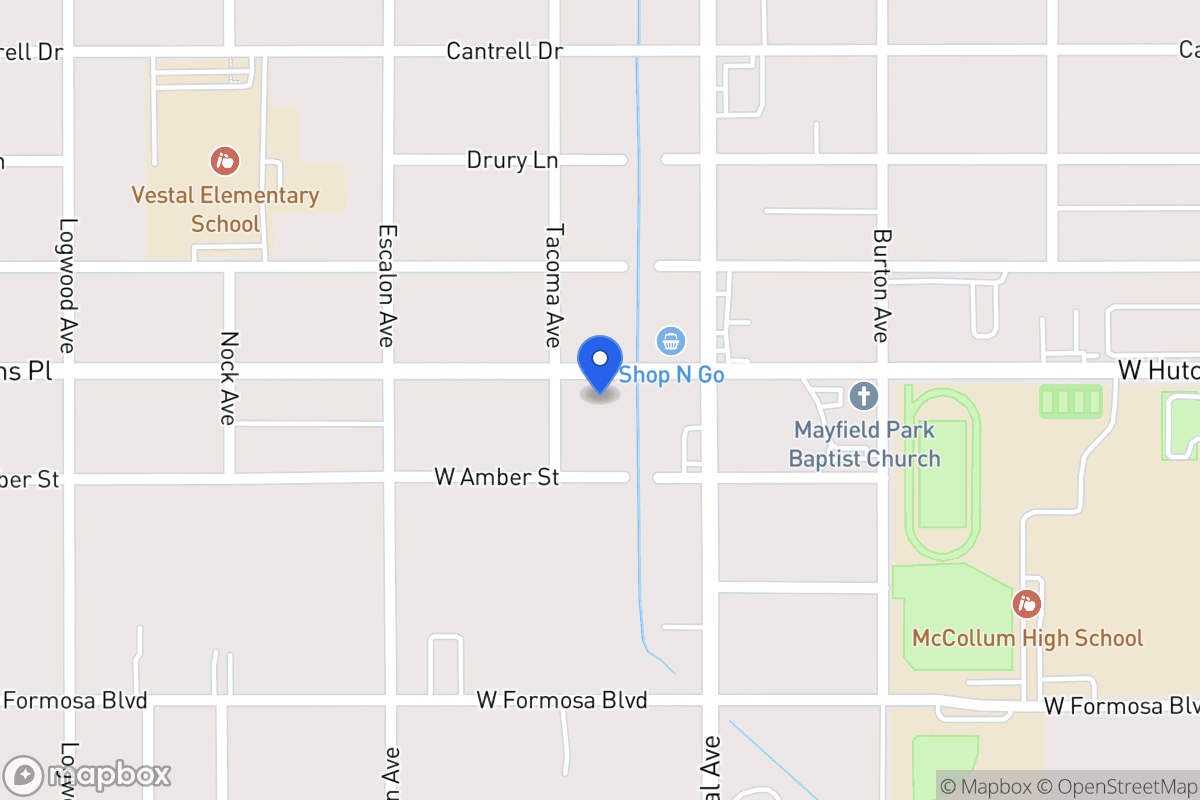 Map of 826 W Hutchins Pl