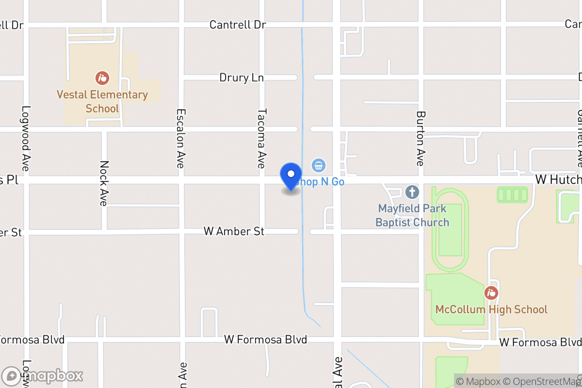 Map of 822 W Hutchins Pl