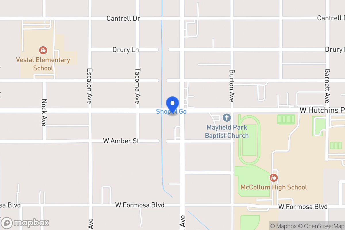 Map of 3201  Commercial Ave
