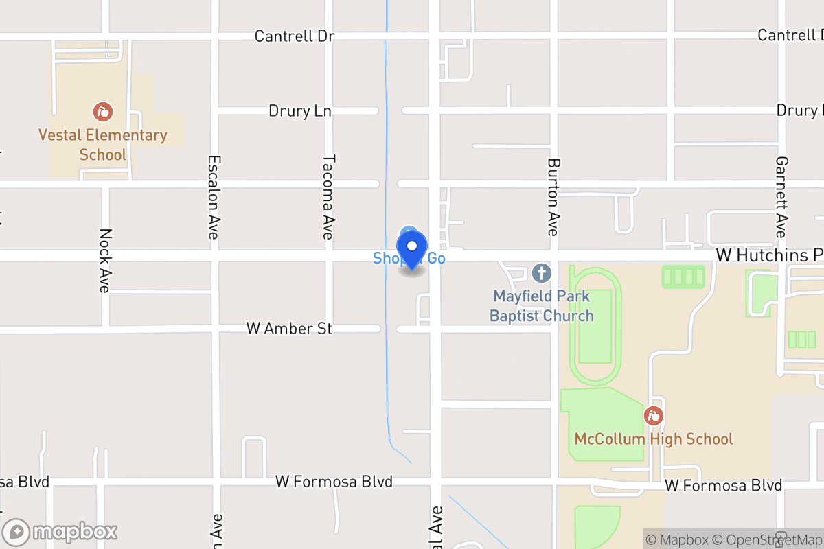 Map of 3205  Commercial Ave