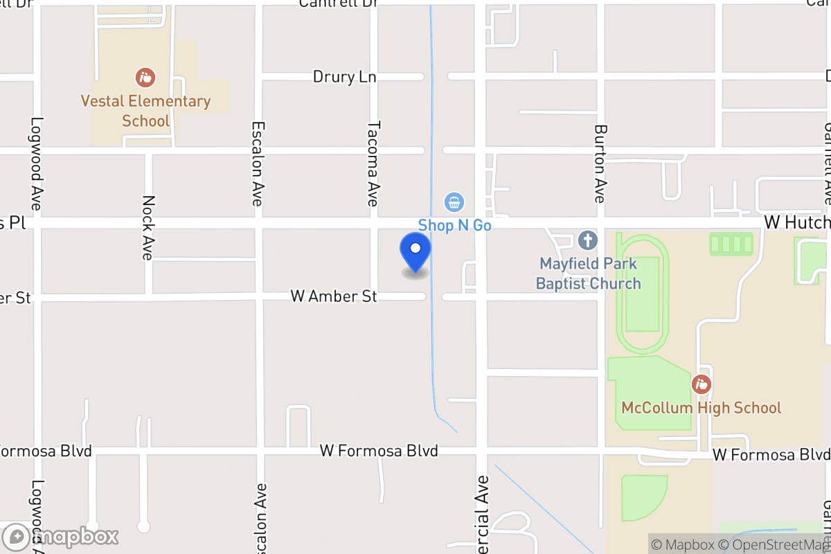 Map of 823 W Amber St