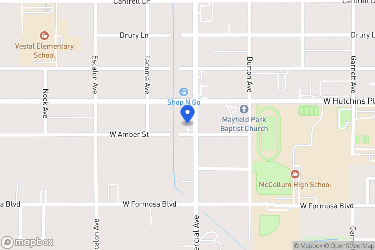 Map of 3225  Commercial Ave