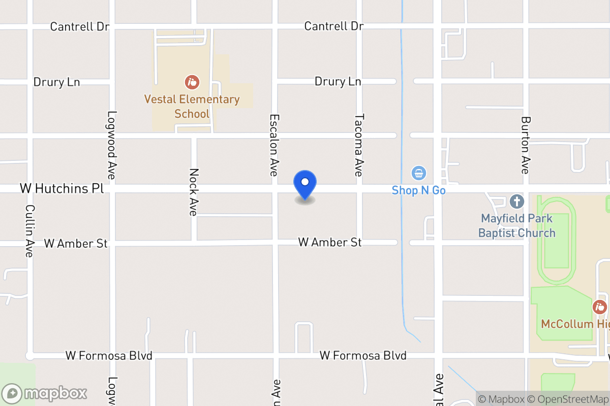 Map of 926 W Hutchins Pl