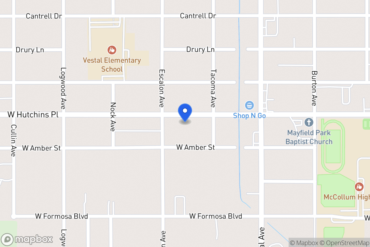 Map of 922 W Hutchins Pl
