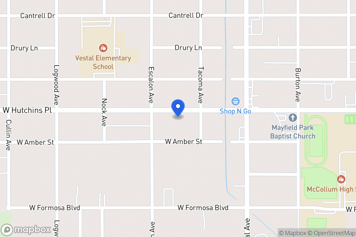 Map of 918 W Hutchins Pl