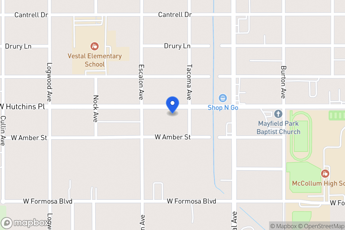 Map of 914 W Hutchins Pl
