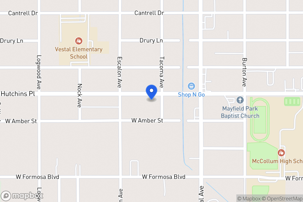 Map of 910 W Hutchins Pl