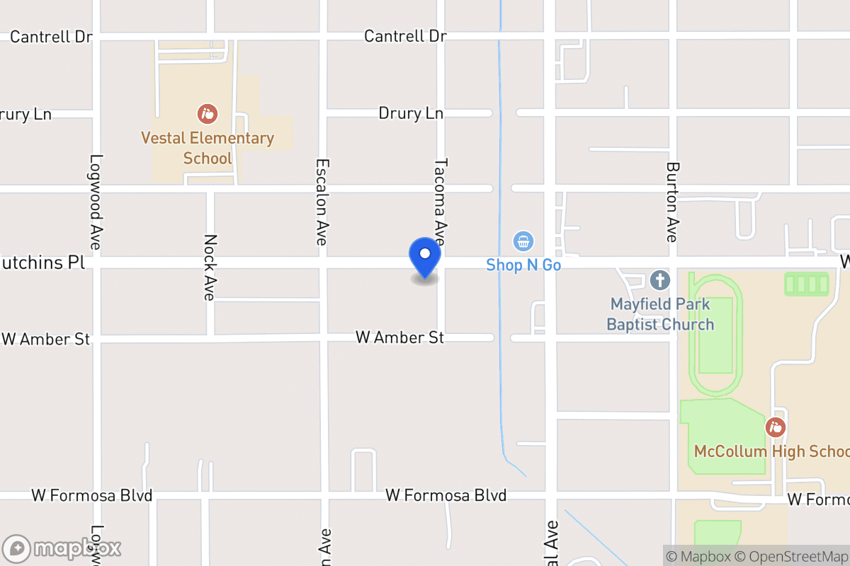 Map of 904 W Hutchins Pl
