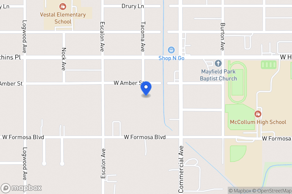 Map of 834 W Amber St