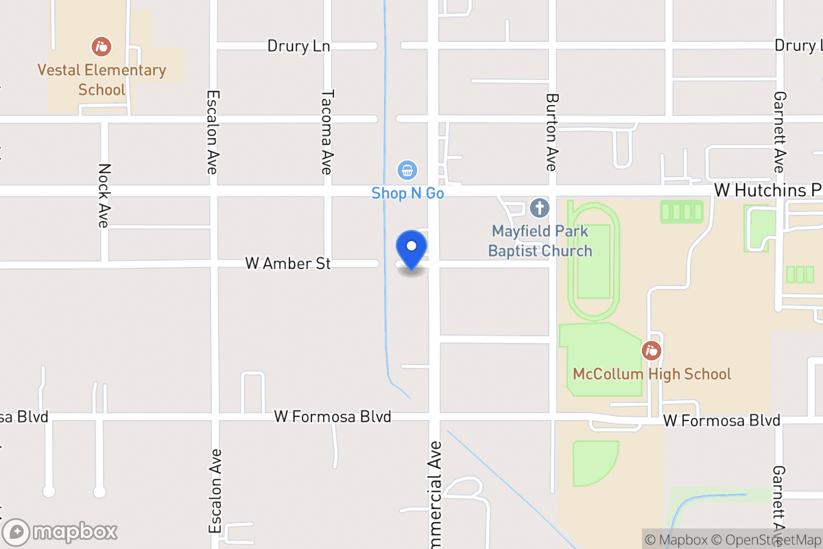 Map of 3307  Commercial Ave