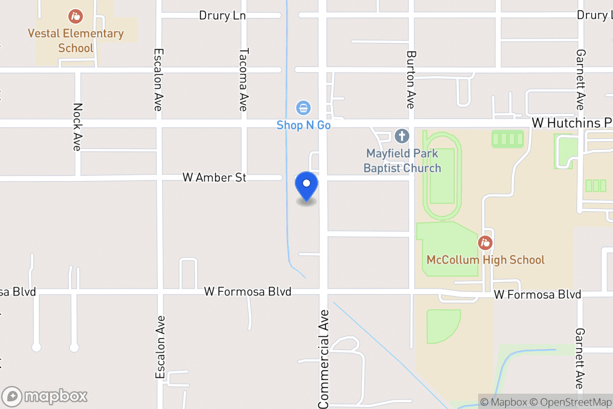 Map of 3311  Commercial Ave