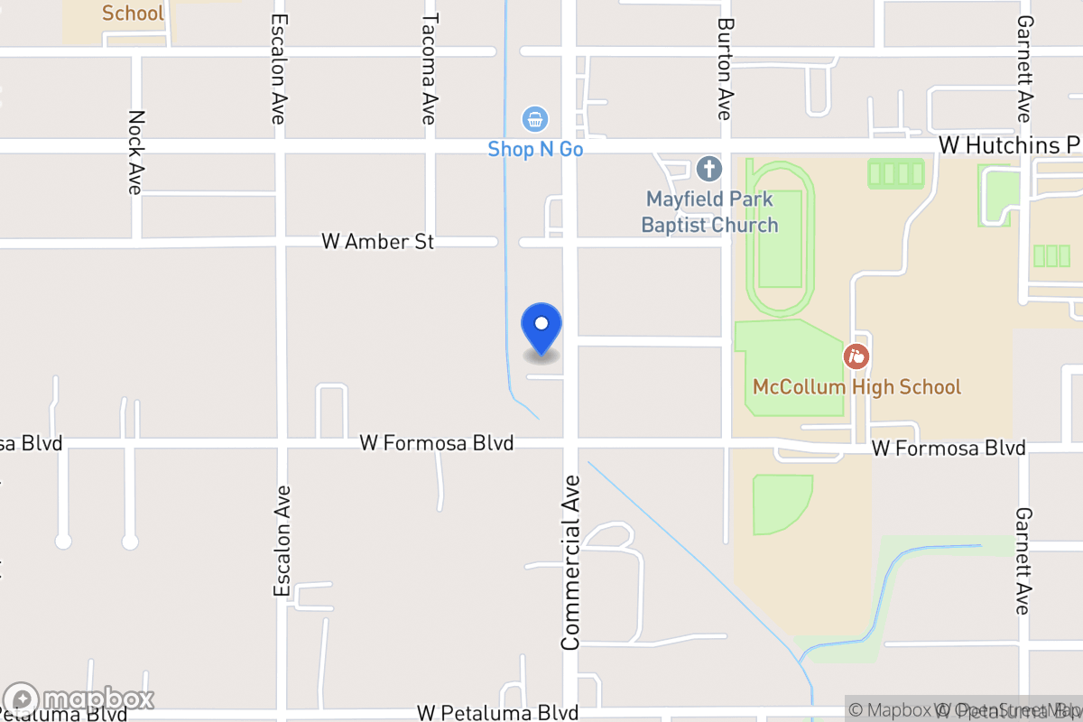 Map of 3405  Commercial Ave