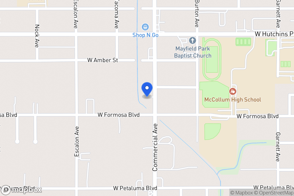 Map of 3409  Commercial Ave
