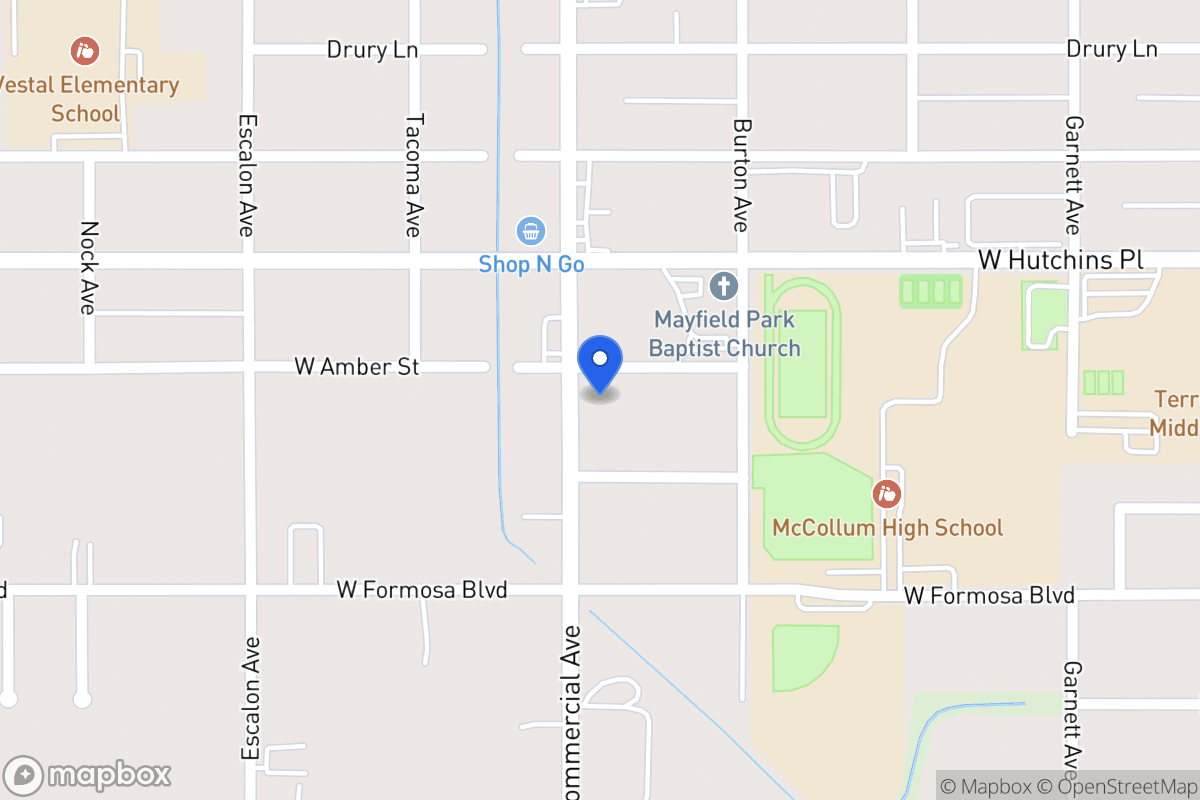 Map of 3204  Commercial Ave