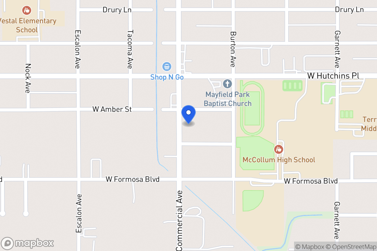 Map of 3308  Commercial Ave