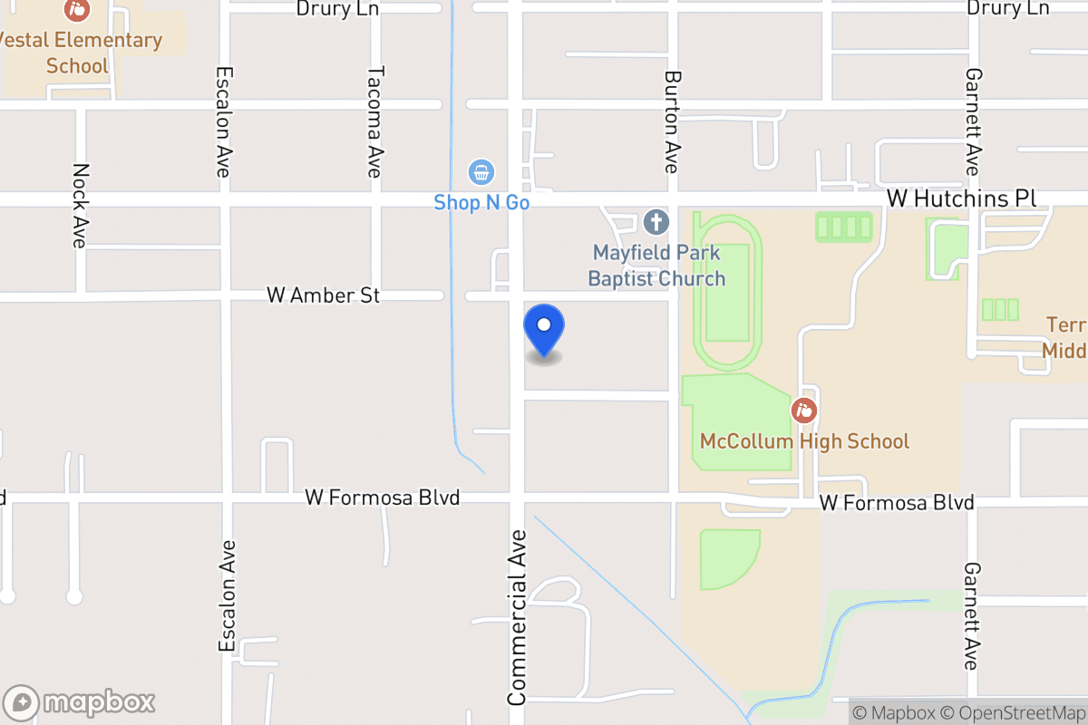 Map of 3320  Commercial Ave