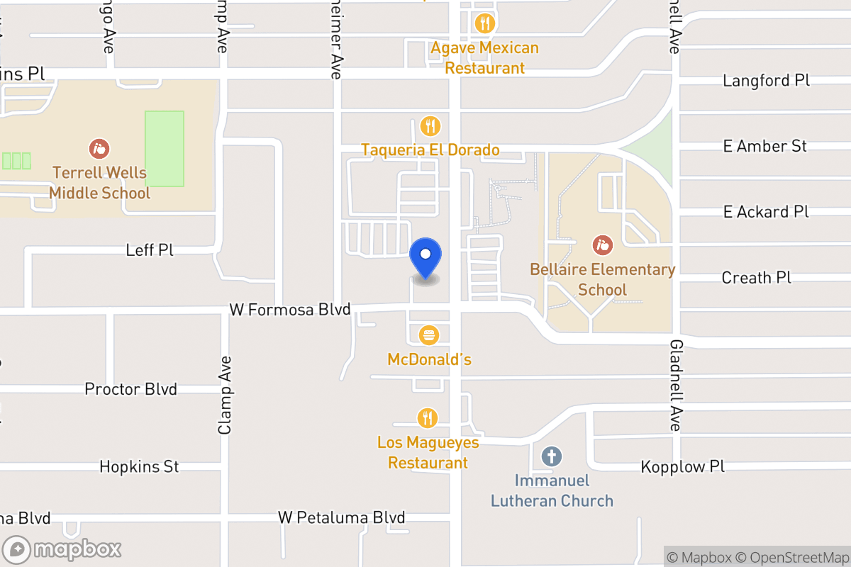 Map of 101 W Formosa Blvd