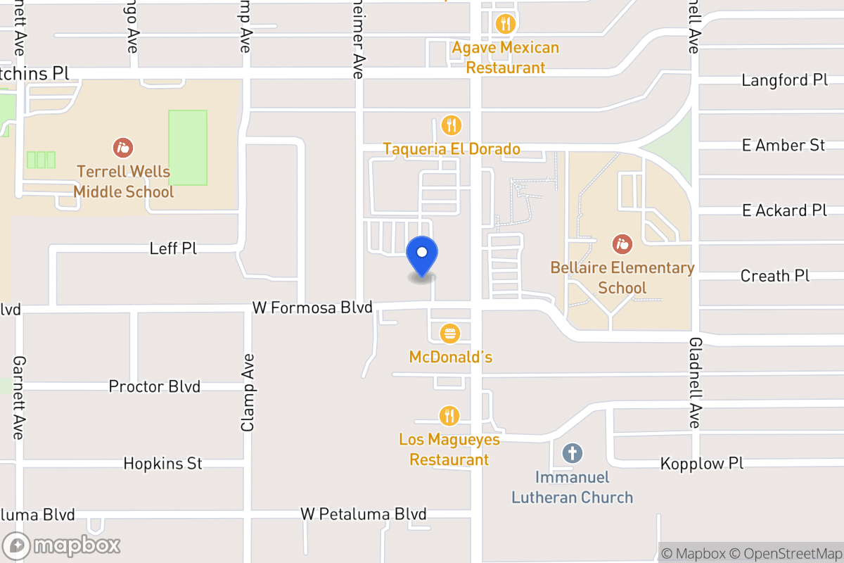 Map of 117 W Formosa Blvd