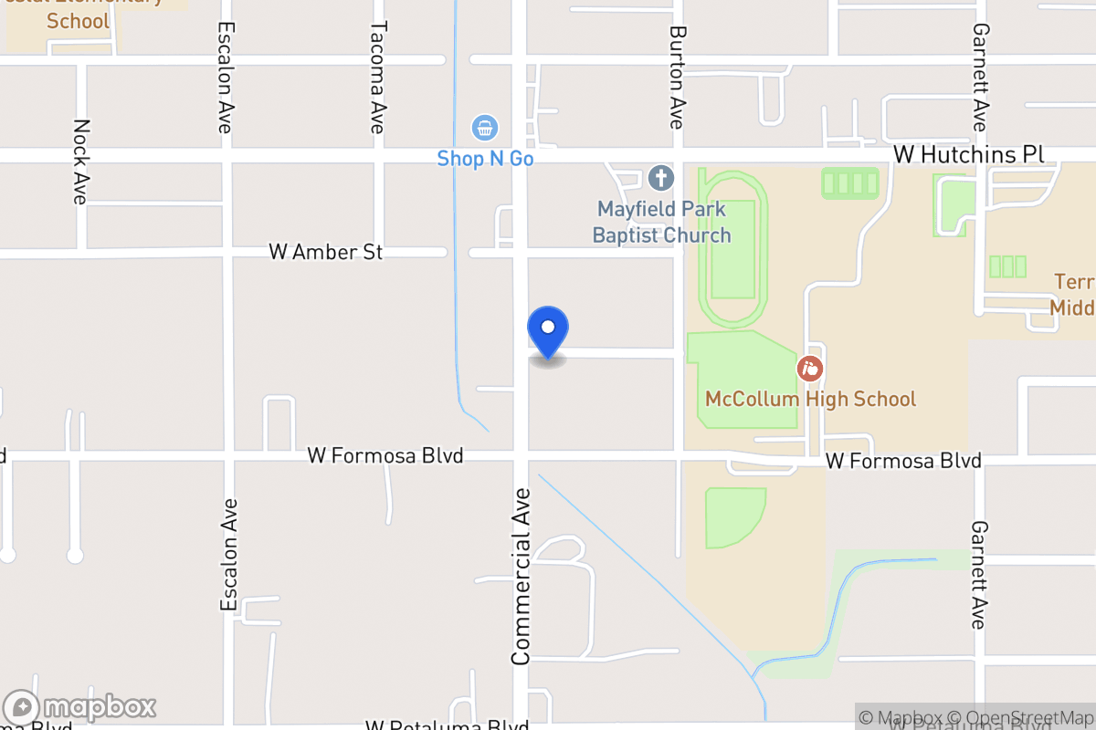 Map of 3404  Commercial Ave