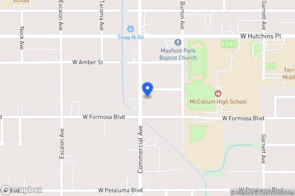 Map of 3410  Commercial Ave