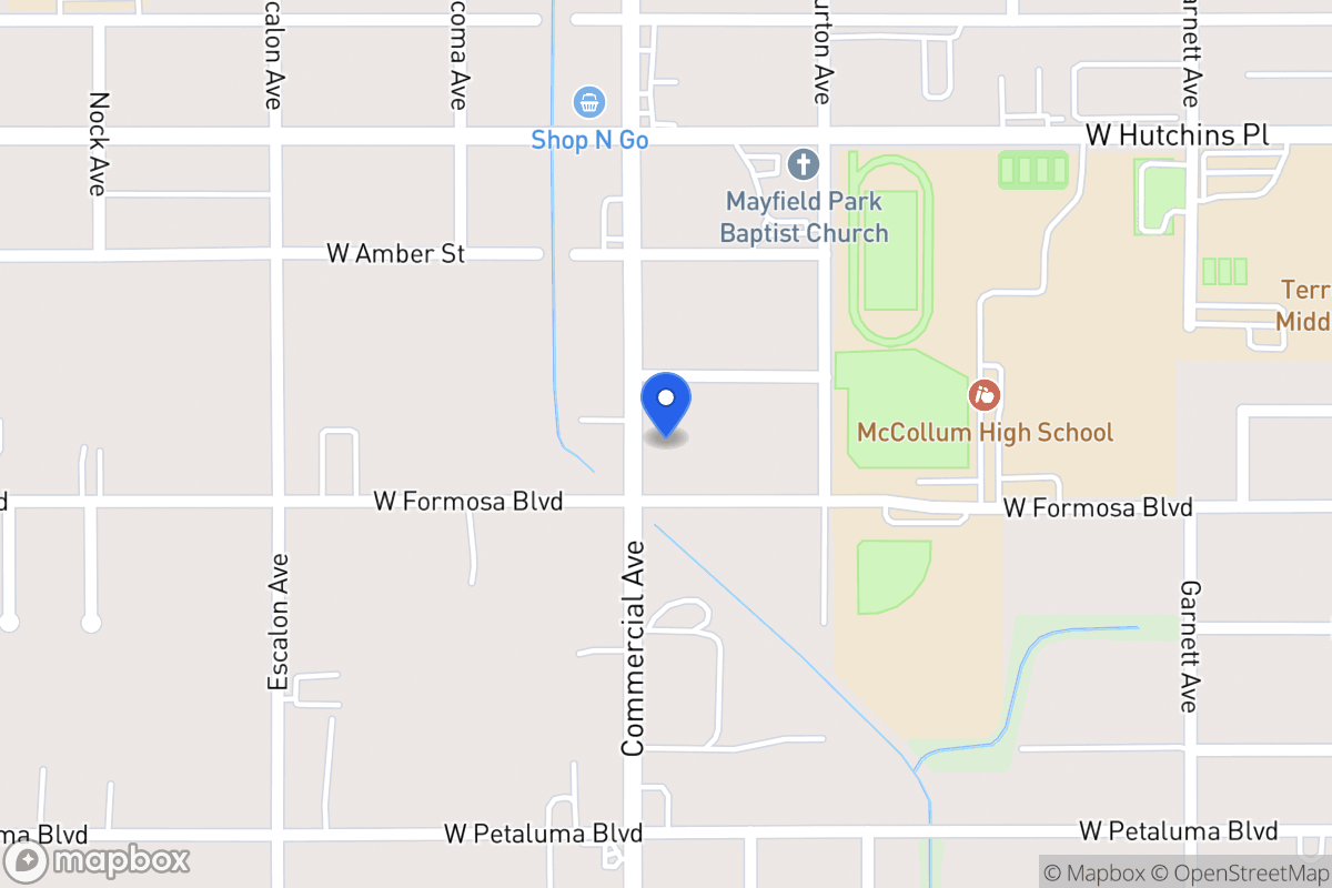 Map of 3414  Commercial Ave