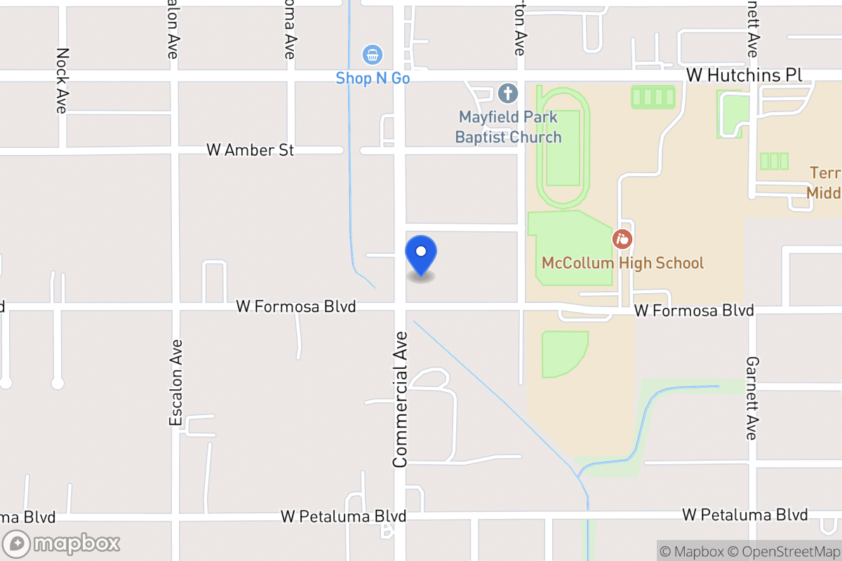Map of 3418  Commercial Ave