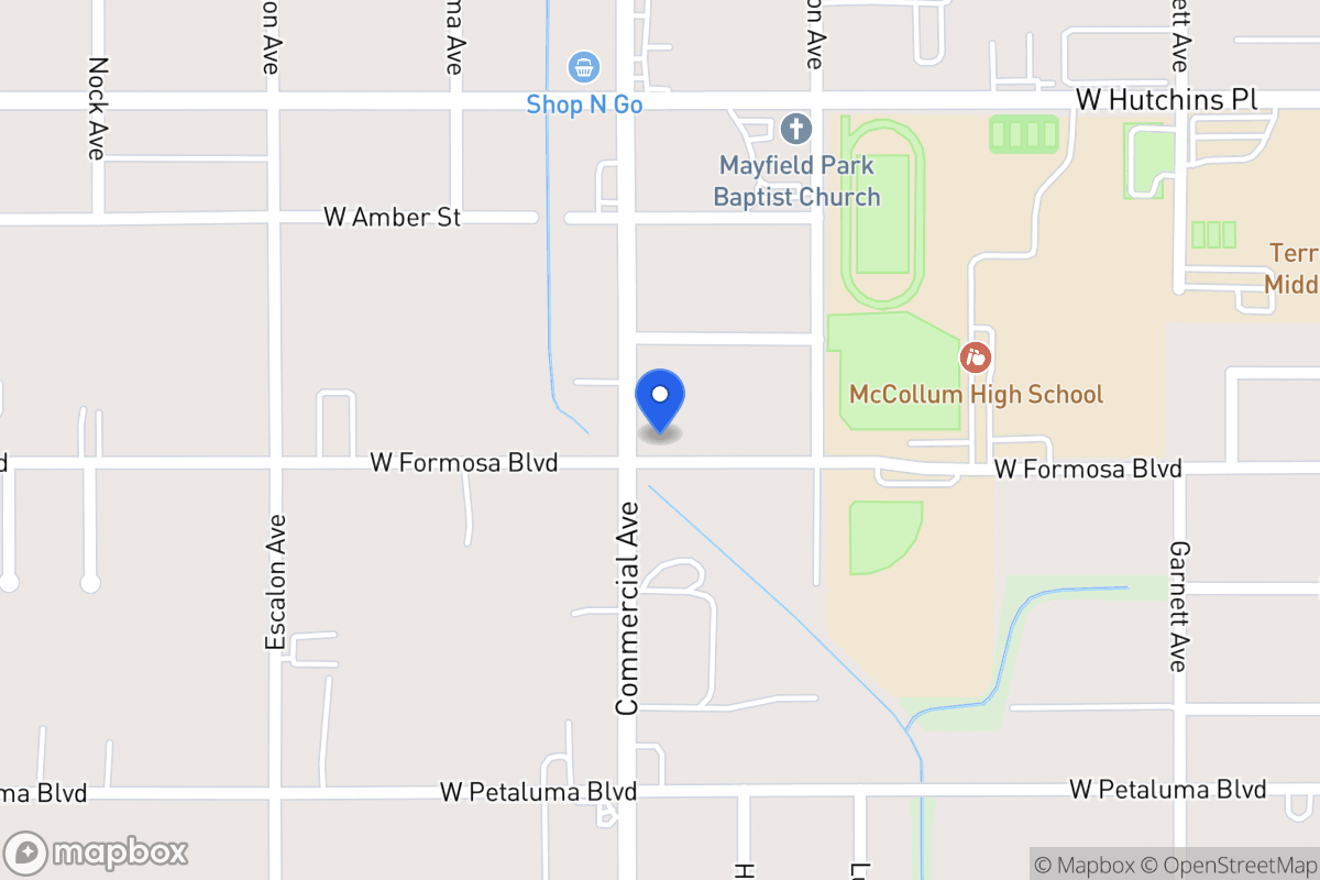 Map of 3422  Commercial Ave