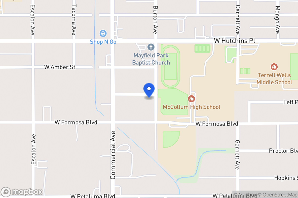 Map of 1503  Burton Ave