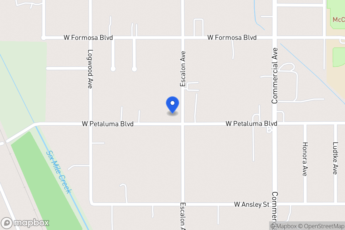 Map of 607 W Petaluma Blvd