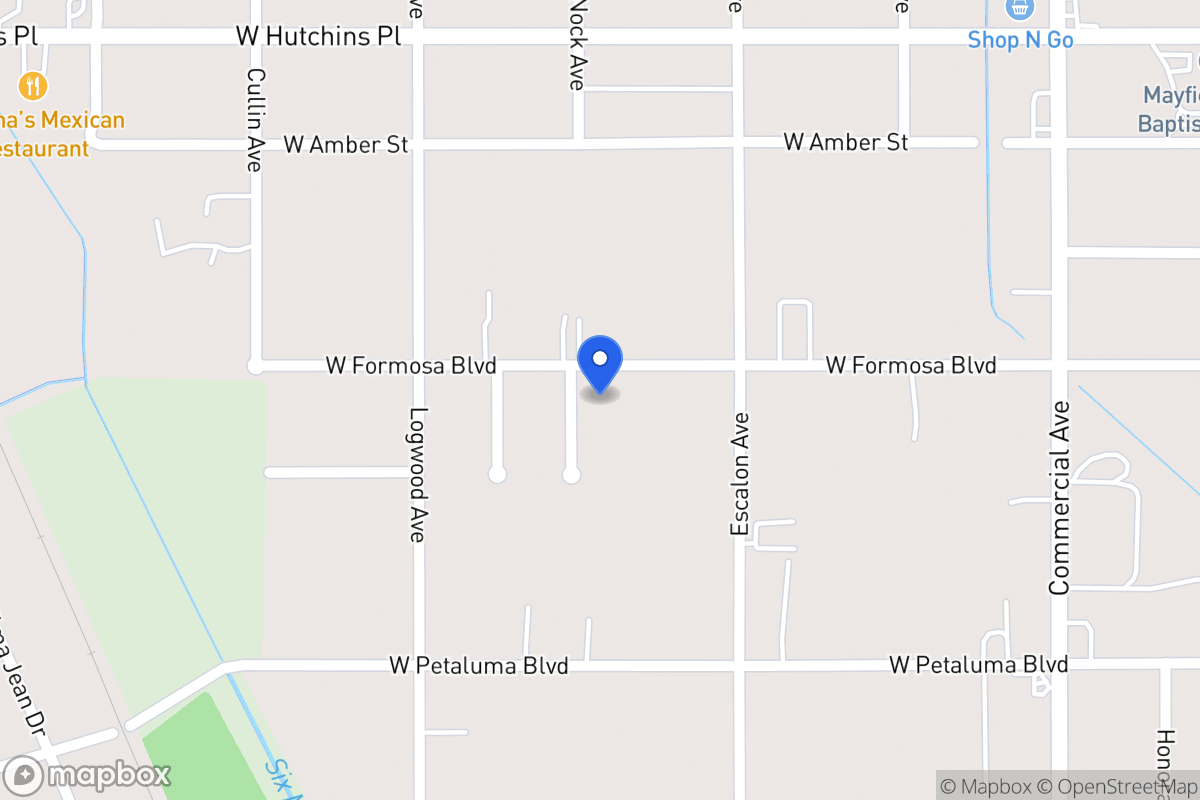 Map of 1034 W Formosa Blvd